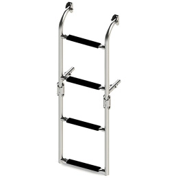 Трап складной с вертикальным креплением 4 черных ступени 270 мм (040174BT)